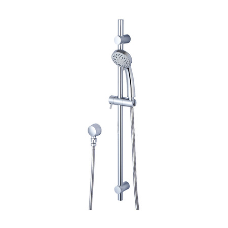 OLYMPIA FAUCETS Handheld Shower Set, Wallmount, Polished Chrome, Weight: 3.2 P-4530